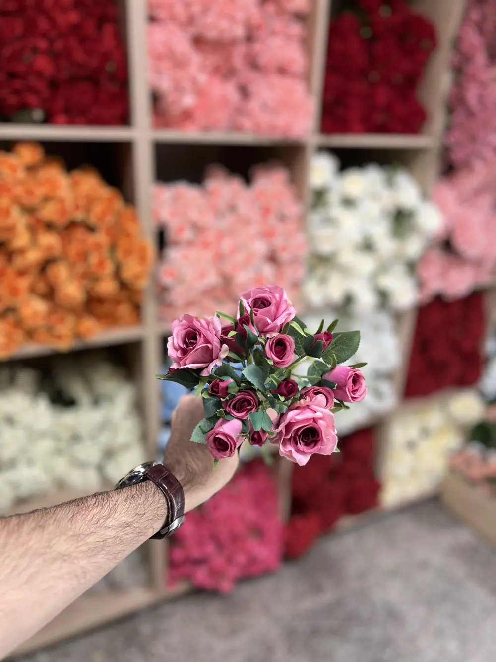 بيبي روز ٣ غصن  بنفسجي 